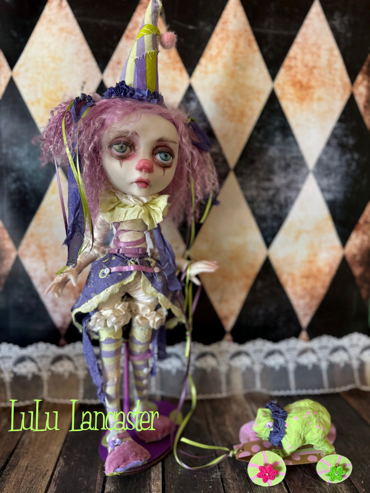 RoxPopCrush Poupee the clown ~Original LuLu Lancaster Art Doll