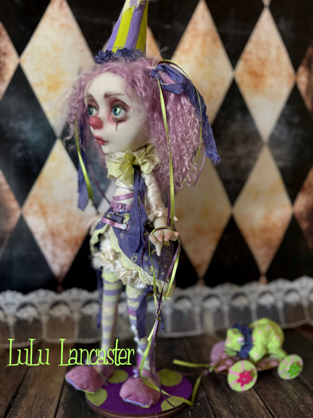 RoxPopCrush Poupee the clown ~Original LuLu Lancaster Art Doll