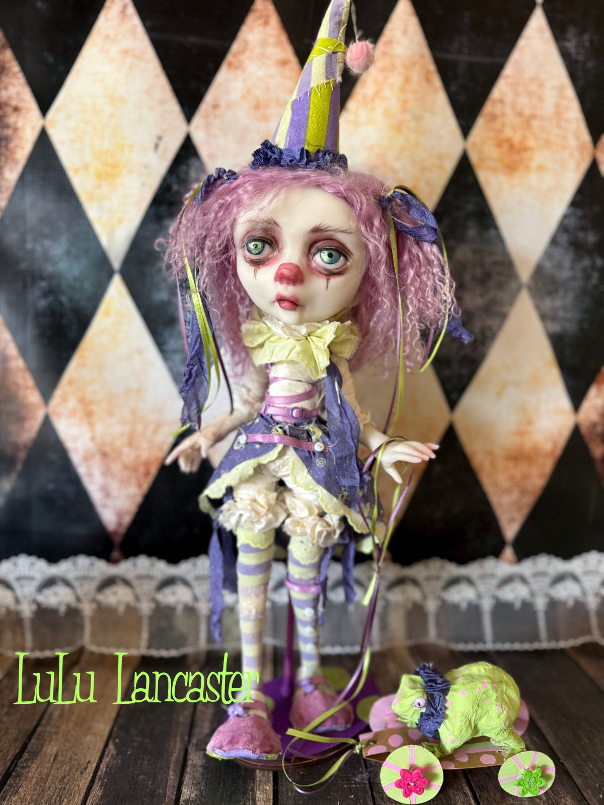 RoxPopCrush Poupee the clown ~Original LuLu Lancaster Art Doll