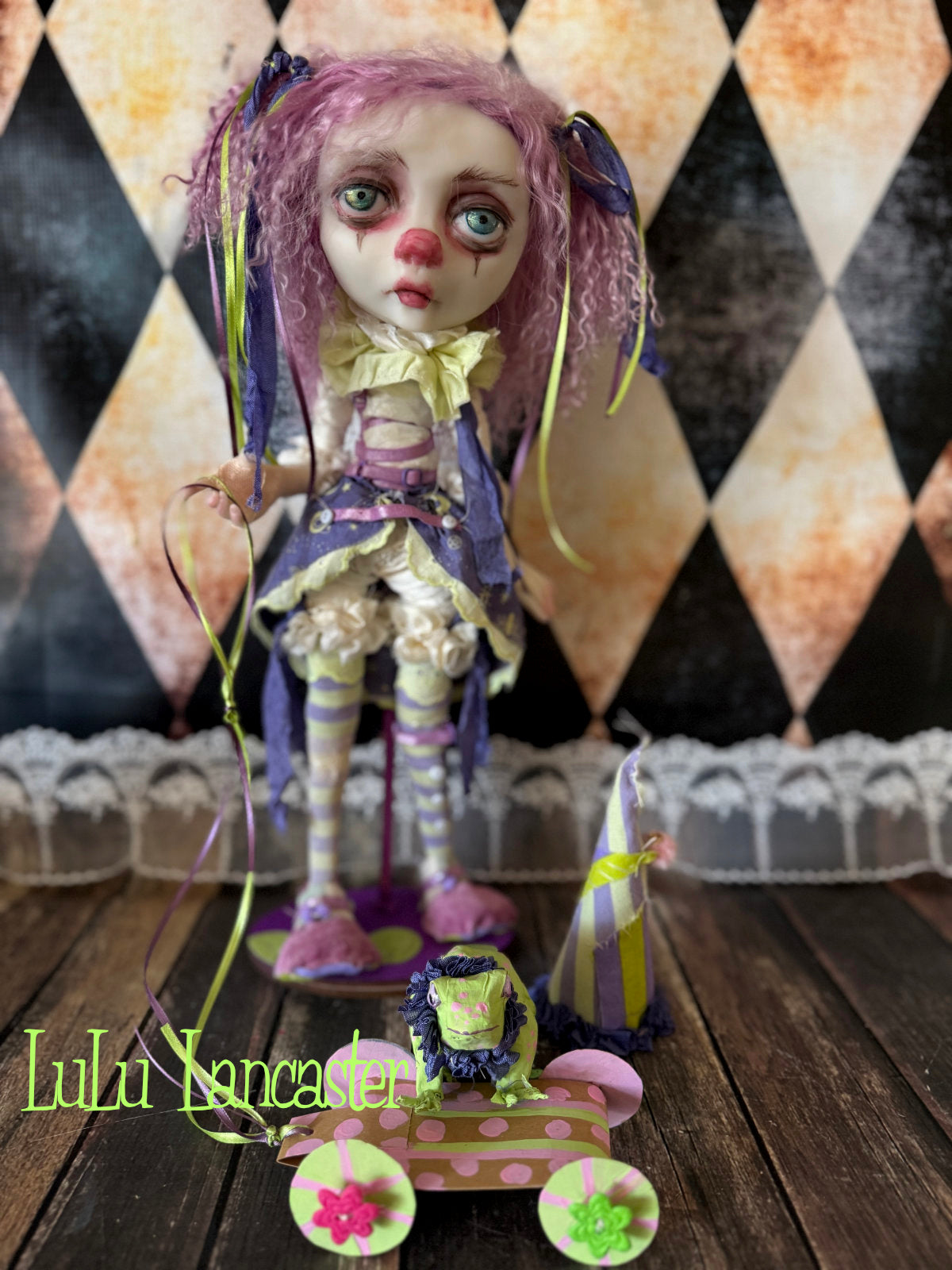 RoxPopCrush Poupee the clown ~Original LuLu Lancaster Art Doll