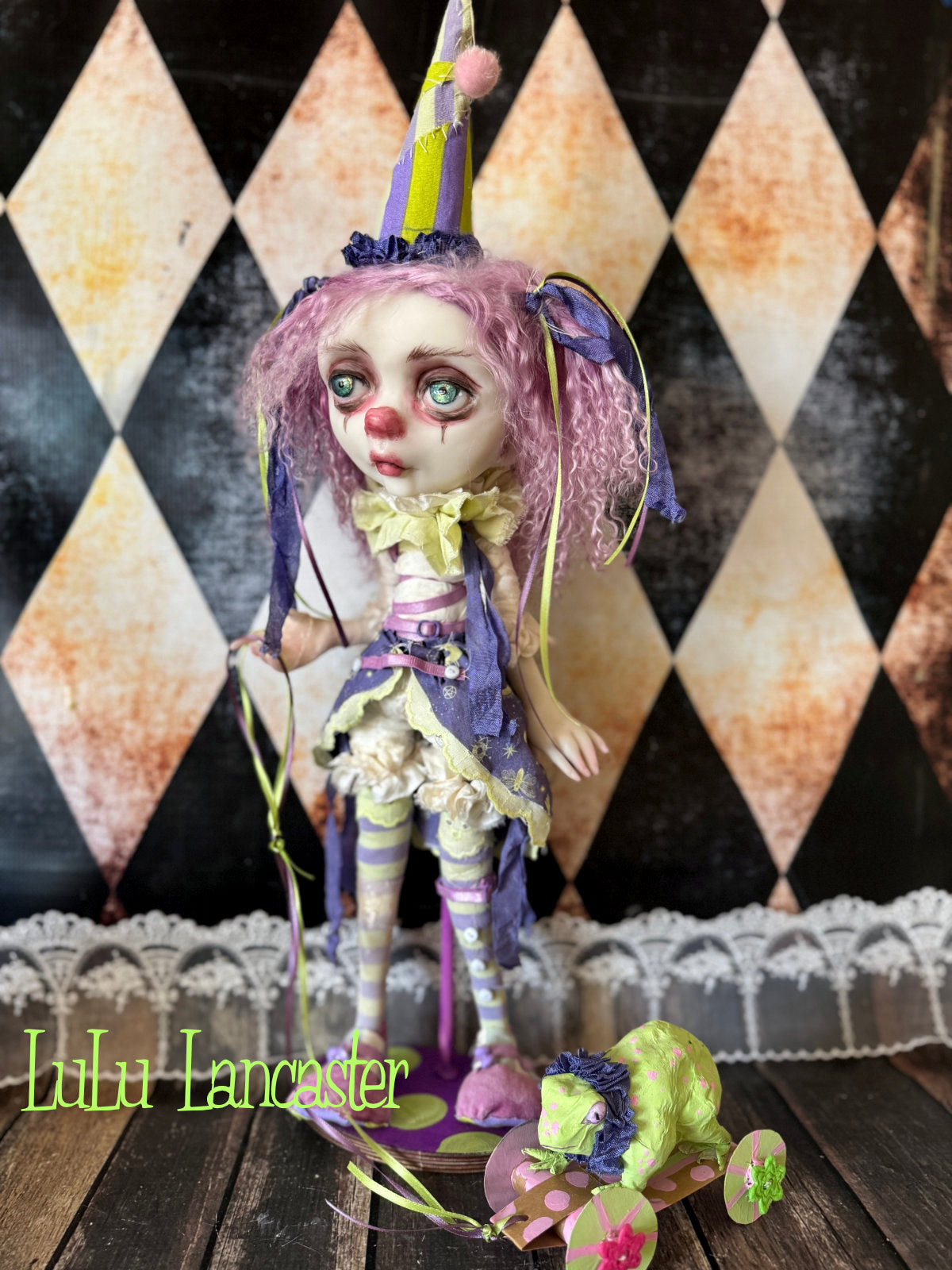 RoxPopCrush Poupee the clown ~Original LuLu Lancaster Art Doll