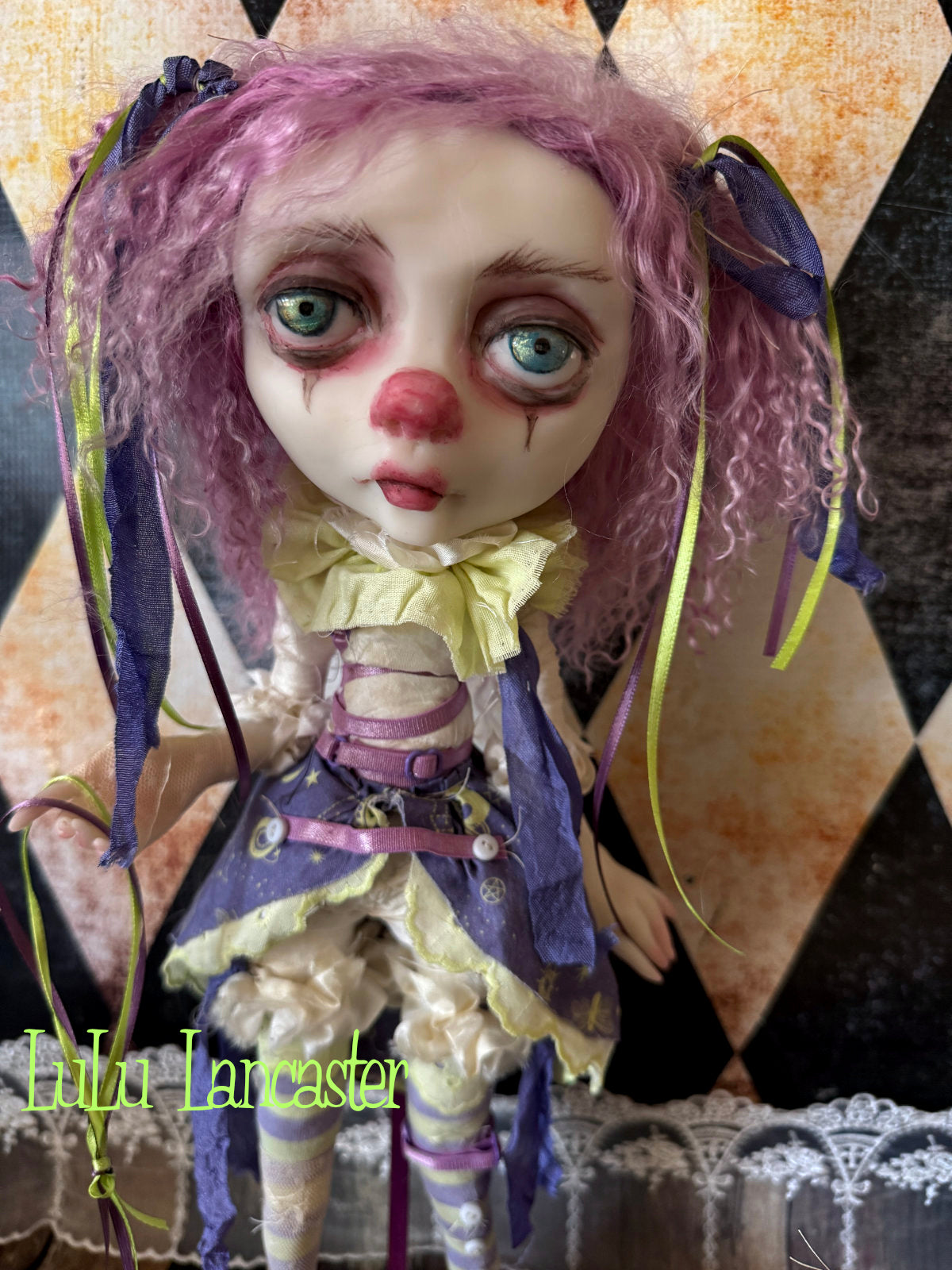RoxPopCrush Poupee the clown ~Original LuLu Lancaster Art Doll