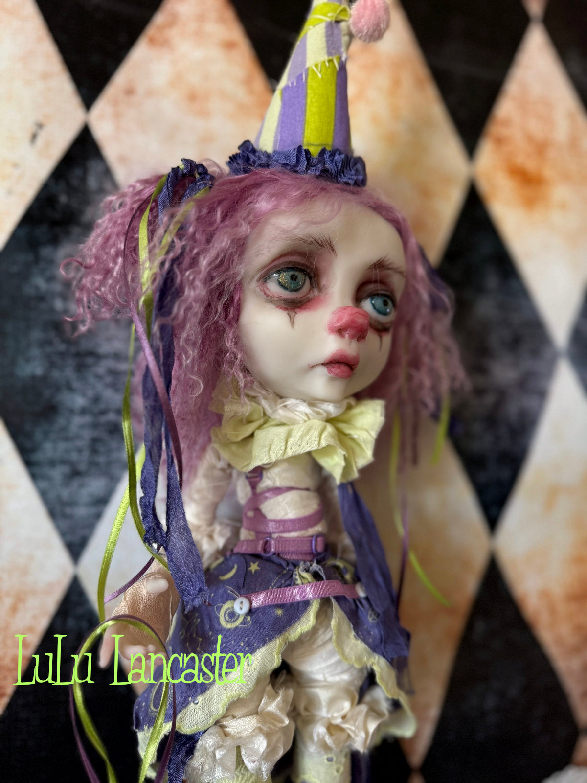 RoxPopCrush Poupee the clown ~Original LuLu Lancaster Art Doll