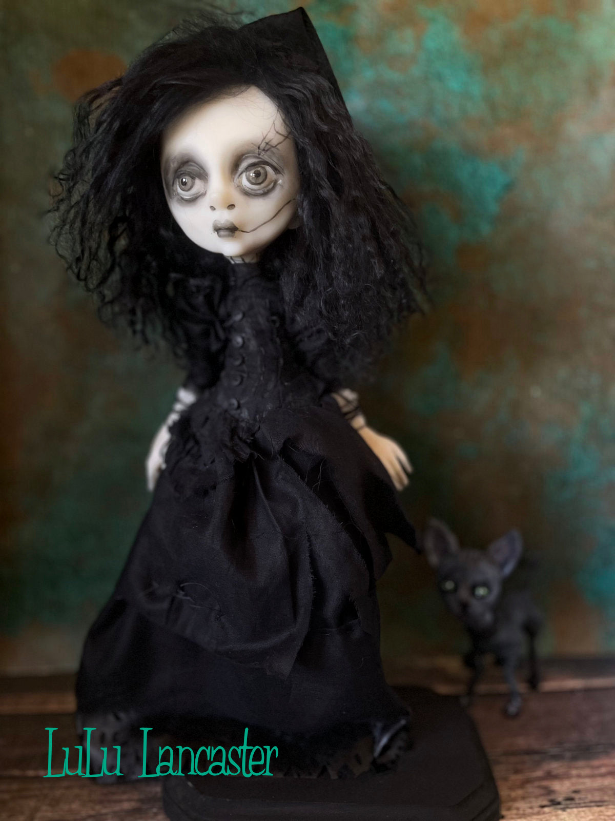 Santree and Cape~ Dark witch Original LuLu Lancaster Art Doll