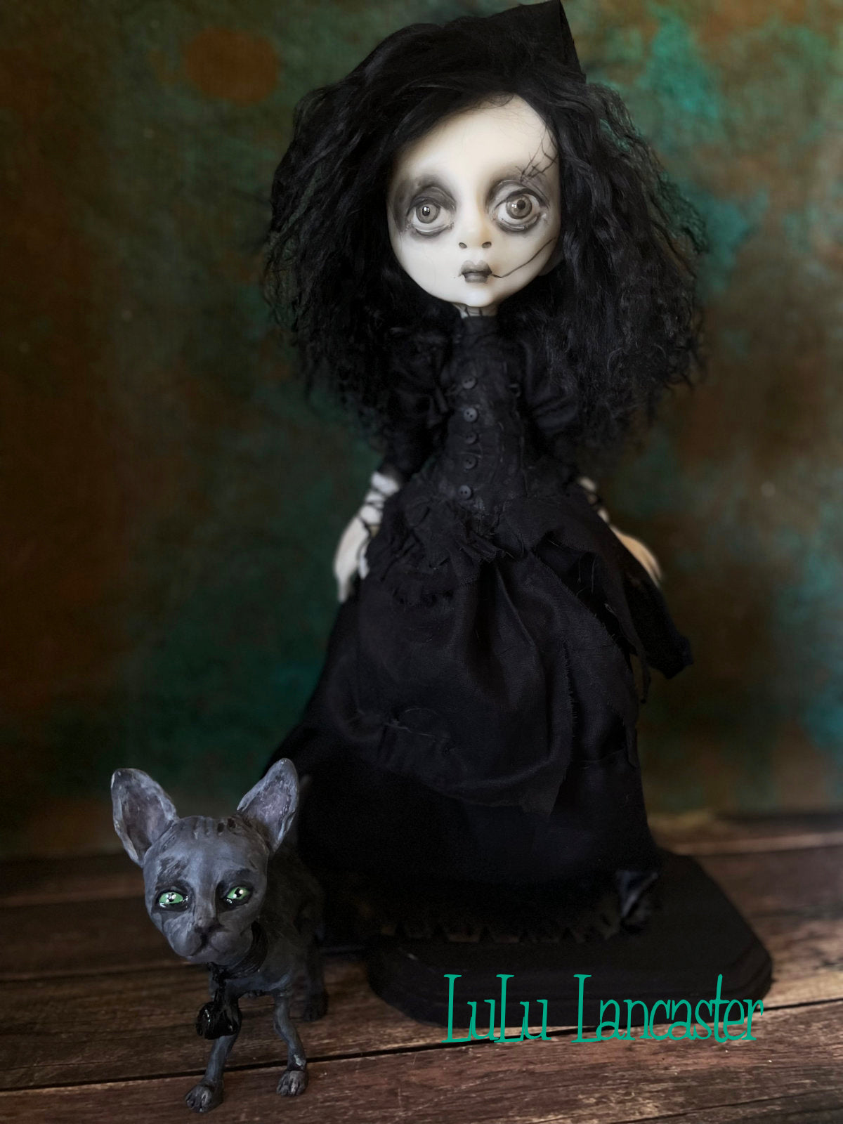 Santree and Cape~ Dark witch Original LuLu Lancaster Art Doll