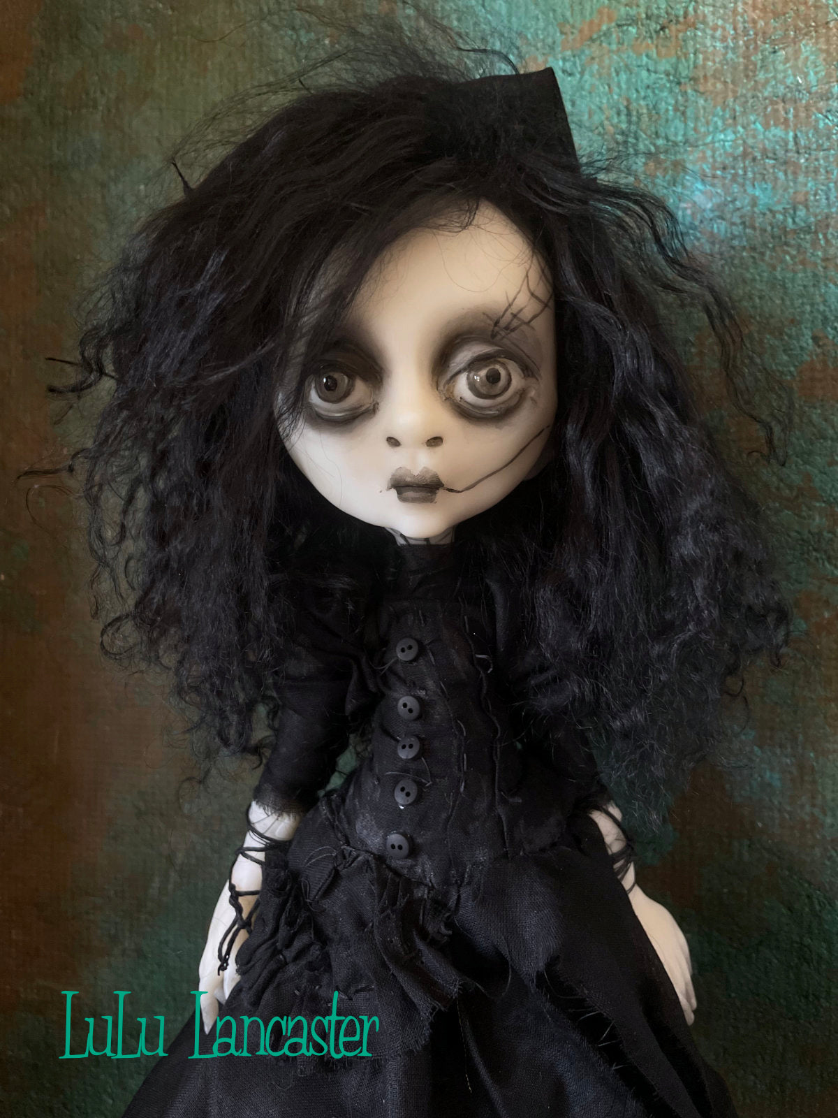 Santree and Cape~ Dark witch Original LuLu Lancaster Art Doll
