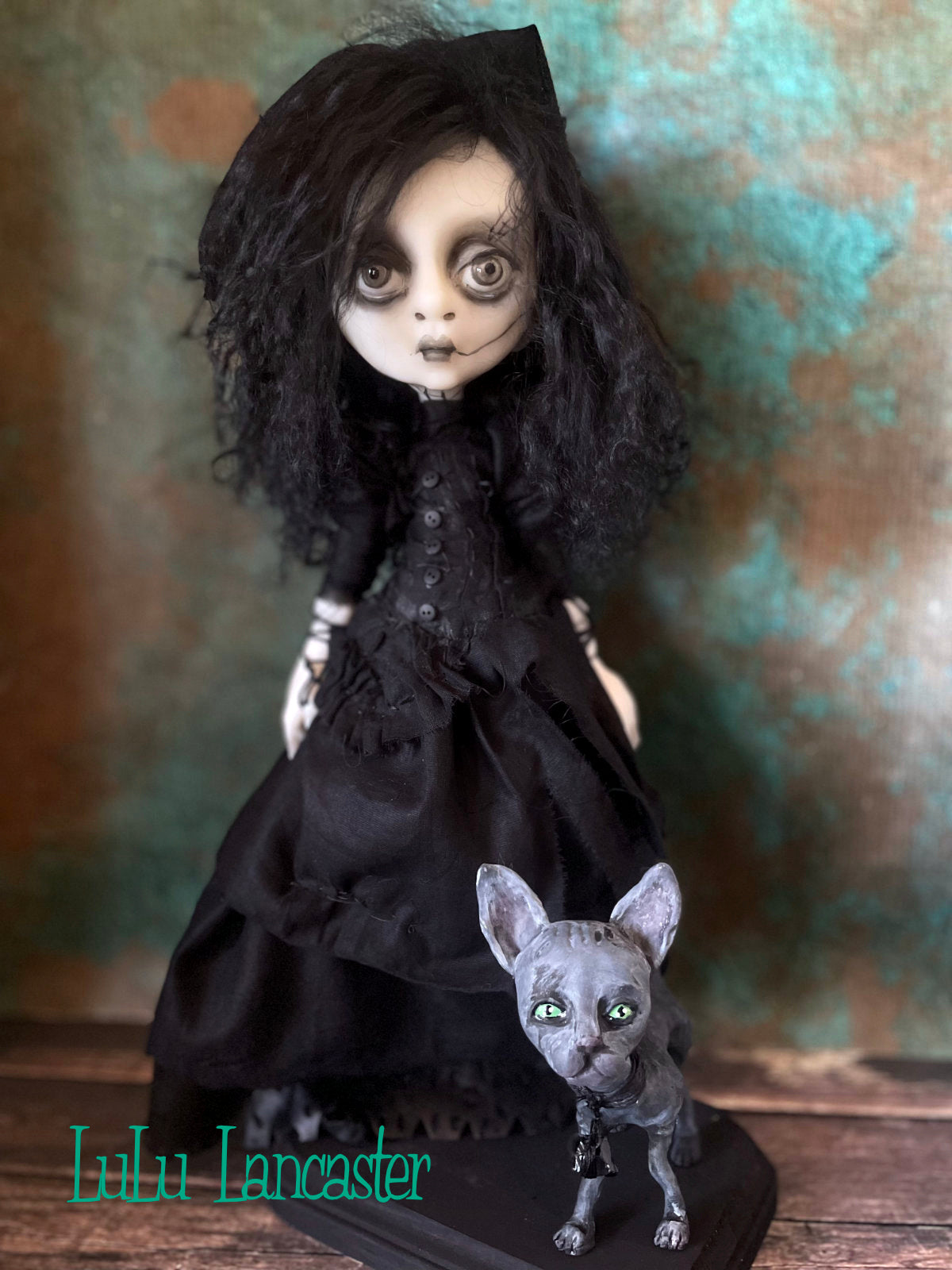 Santree and Cape~ Dark witch Original LuLu Lancaster Art Doll