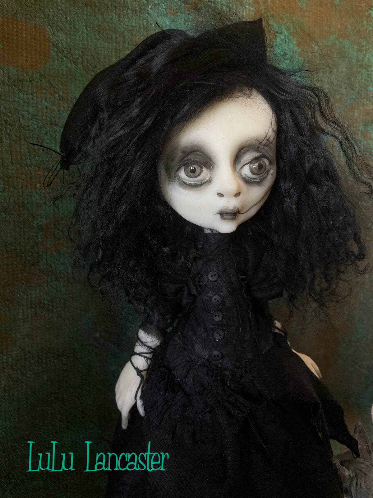Santree and Cape~ Dark witch Original LuLu Lancaster Art Doll