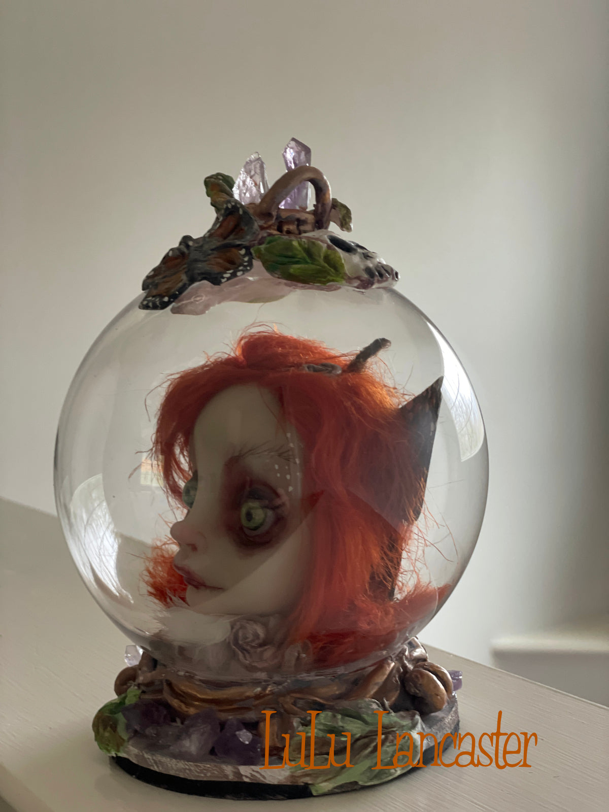 Sayaka Globe~ Monarch Butterfly Original LuLu Lancaster Art Doll