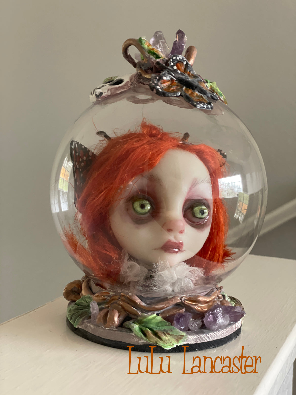 Sayaka Globe~ Monarch Butterfly Original LuLu Lancaster Art Doll
