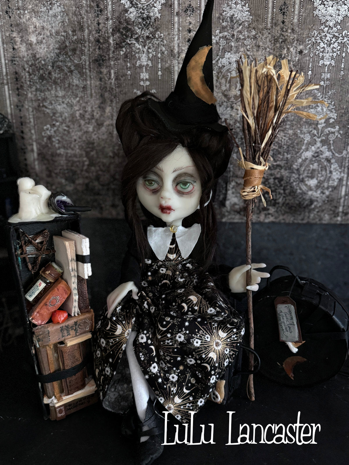 Sister Luna Traveling Witch Original LuLu Lancaster Art Doll