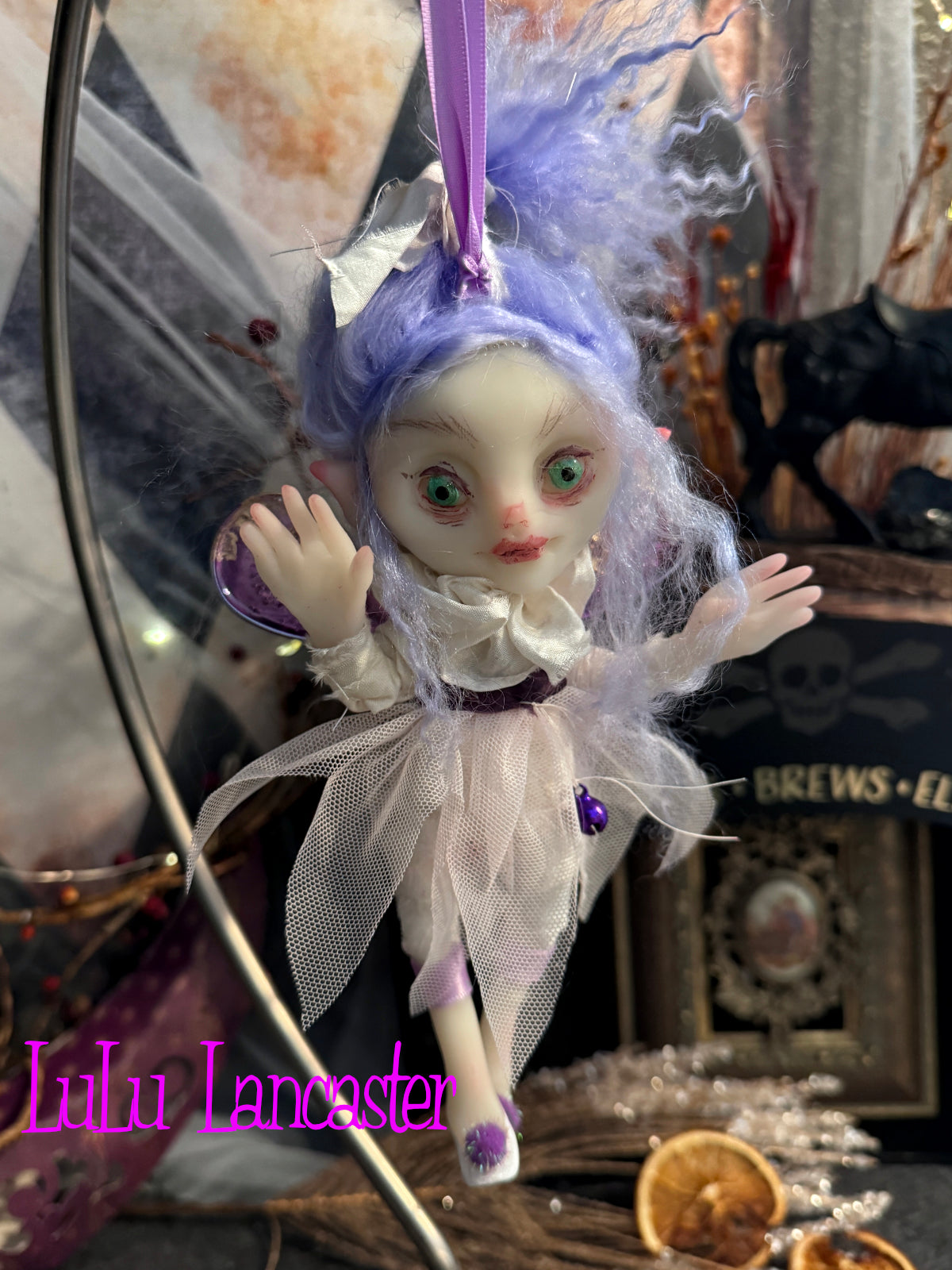 Snicky Sugarplum fairy Mini Christmas hanging Original LuLu Lancaster Art Doll