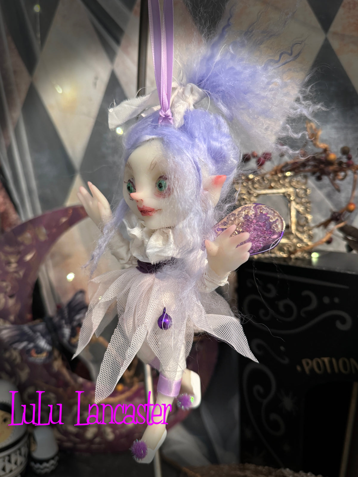 Snicky Sugarplum fairy Mini Christmas hanging Original LuLu Lancaster Art Doll