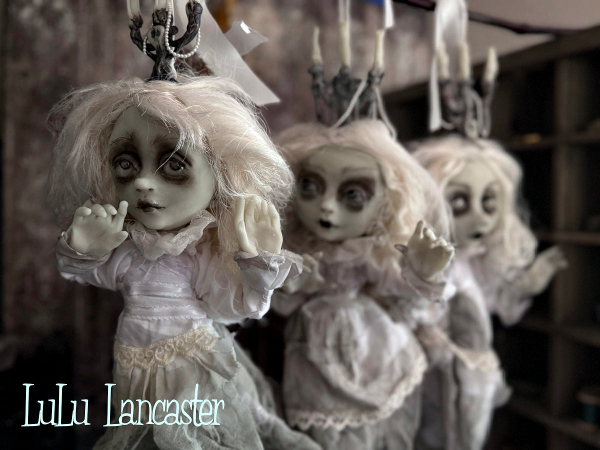 Isabella glow in the dark hanging ghost Original LuLu Lancaster Art Doll