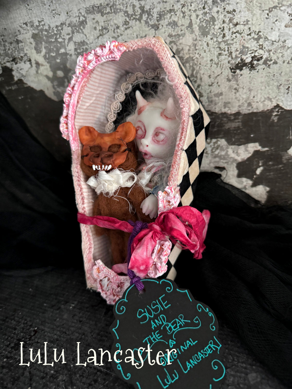 Susie and the Bear ~ Halloween Original LuLu Lancaster Art Dolls