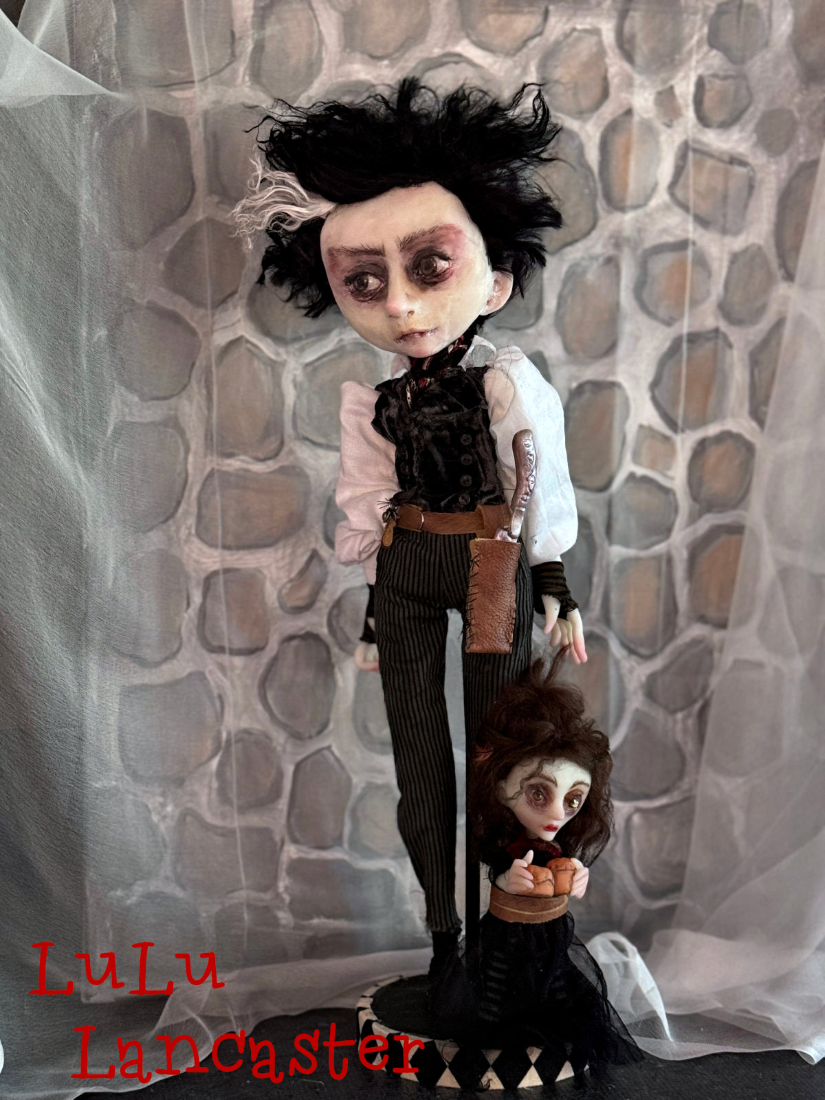 Sweeney and tiny Mrs Lovett Original LuLu Lancaster Art Doll