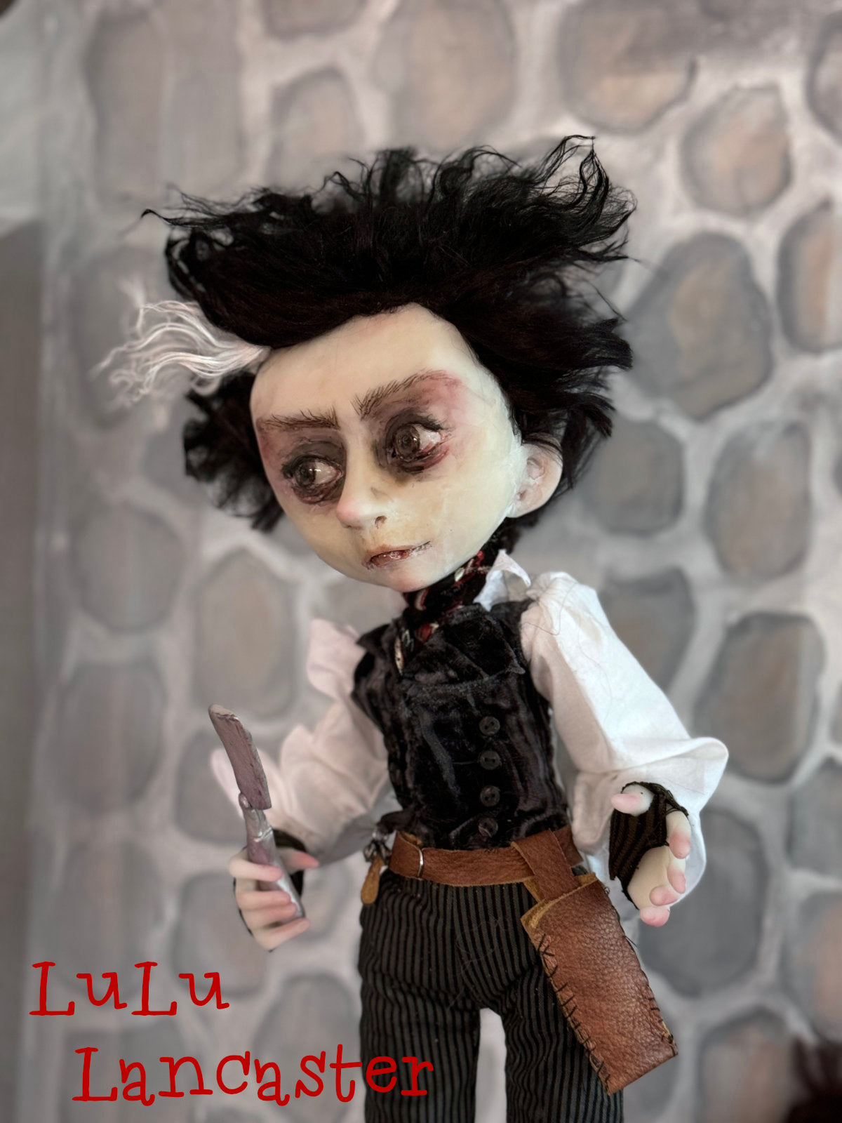 Sweeney and tiny Mrs Lovett Original LuLu Lancaster Art Doll