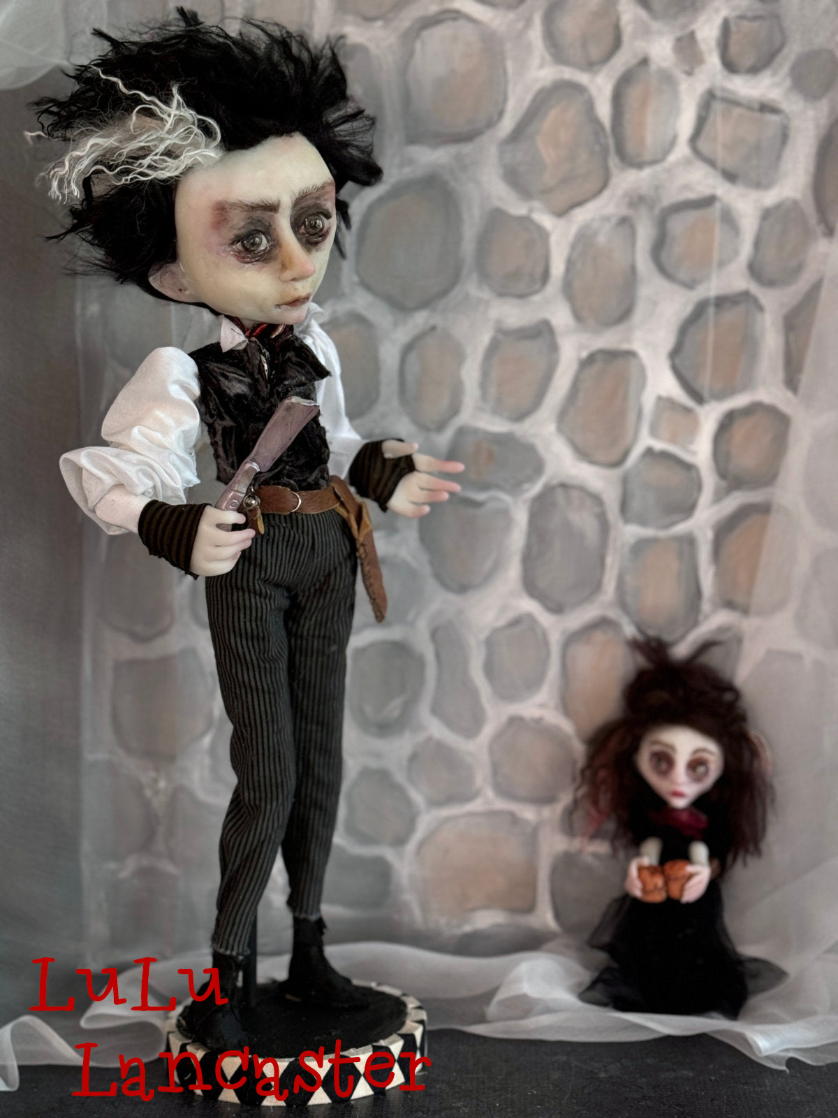 Sweeney and tiny Mrs Lovett Original LuLu Lancaster Art Doll