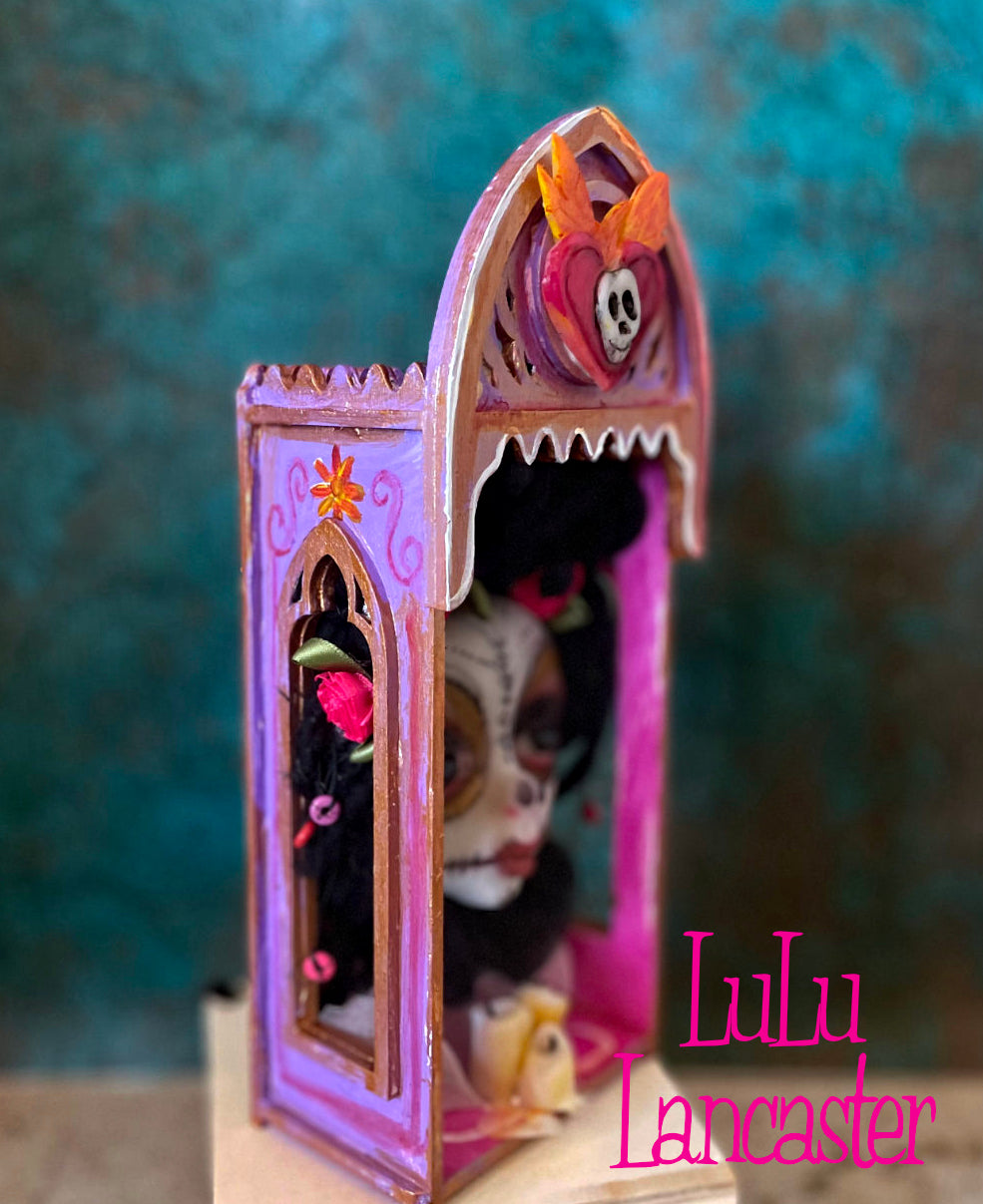 Querida day of the dead Nicho Original LuLu Lancaster Art Doll
