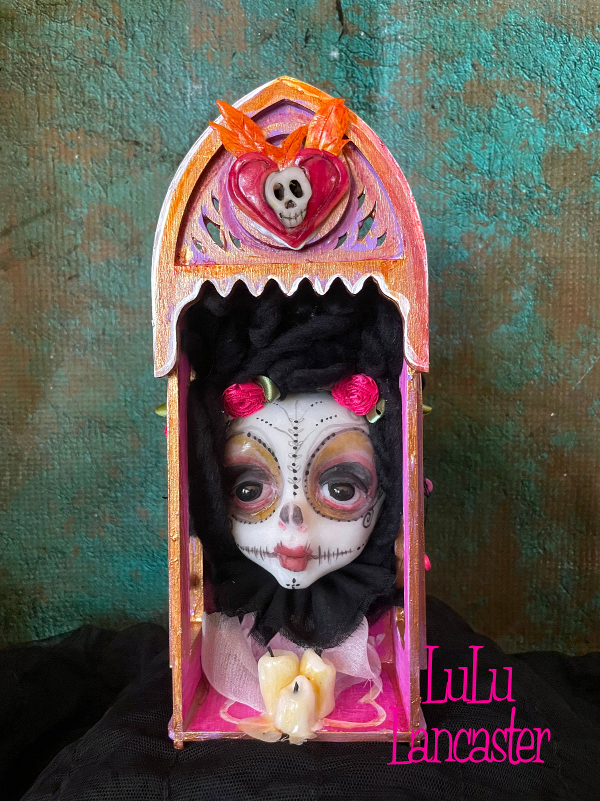 Querida day of the dead Nicho Original LuLu Lancaster Art Doll