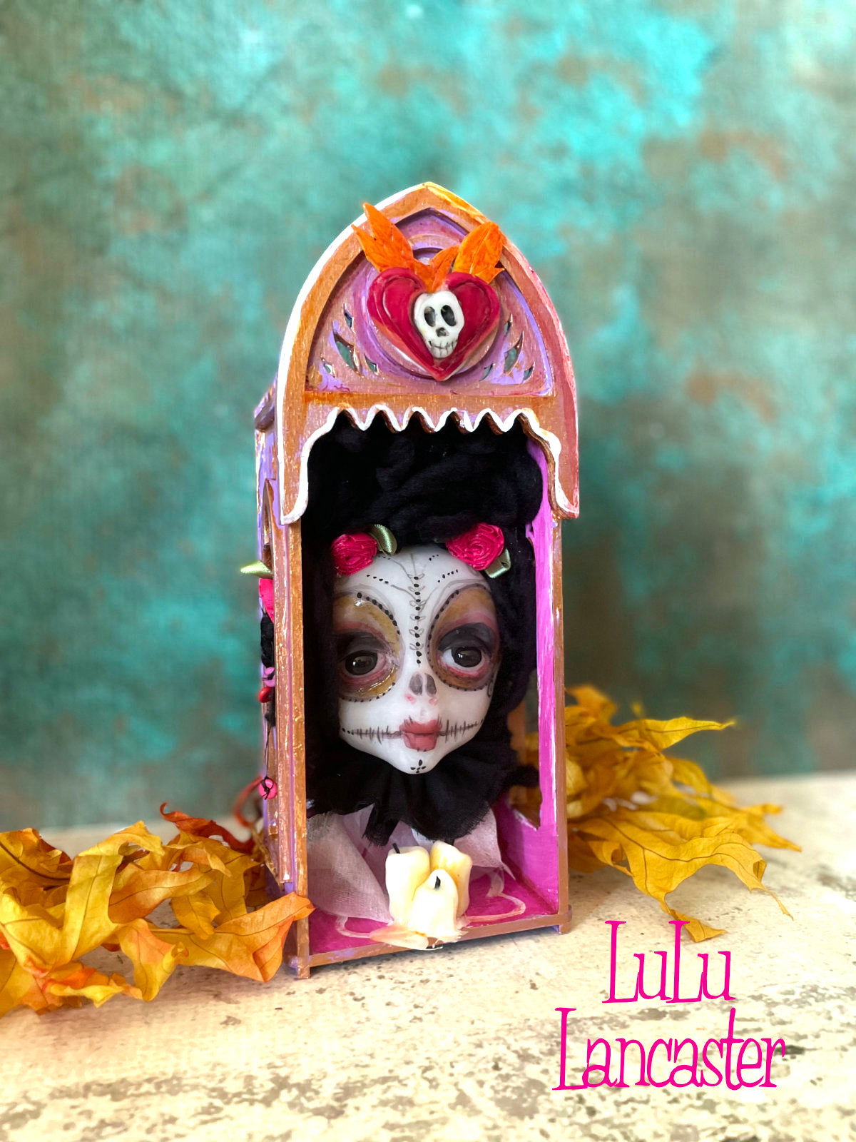 Querida day of the dead Nicho Original LuLu Lancaster Art Doll
