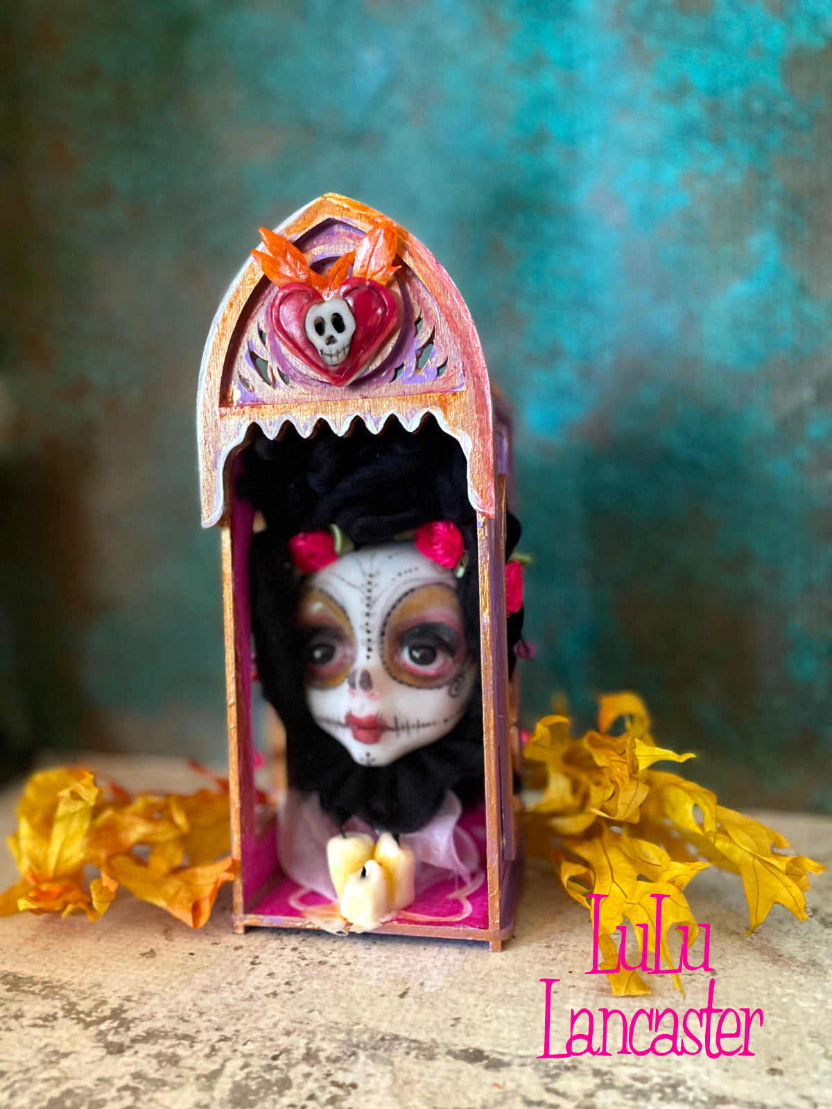 Querida day of the dead Nicho Original LuLu Lancaster Art Doll