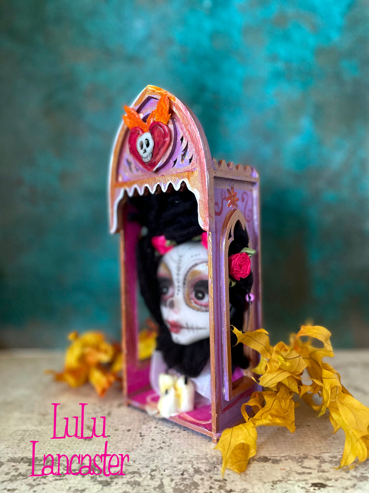 Querida day of the dead Nicho Original LuLu Lancaster Art Doll
