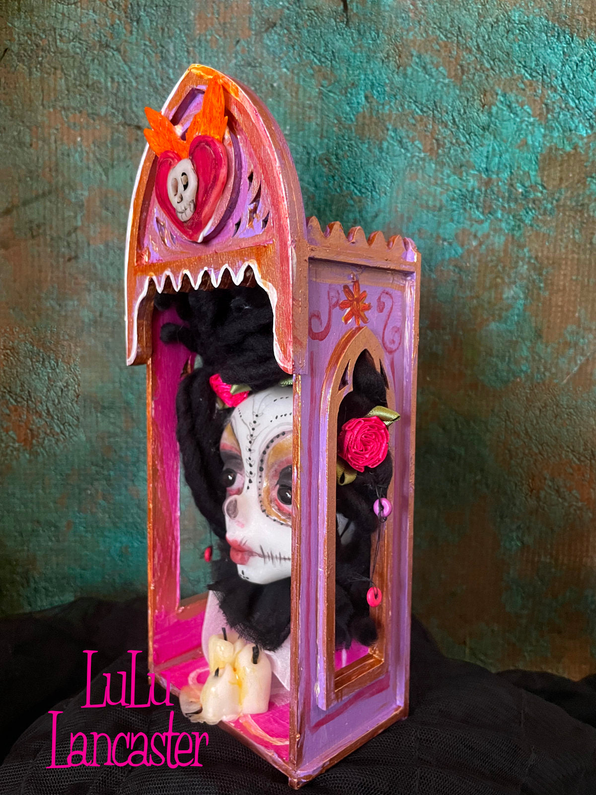Querida day of the dead Nicho Original LuLu Lancaster Art Doll