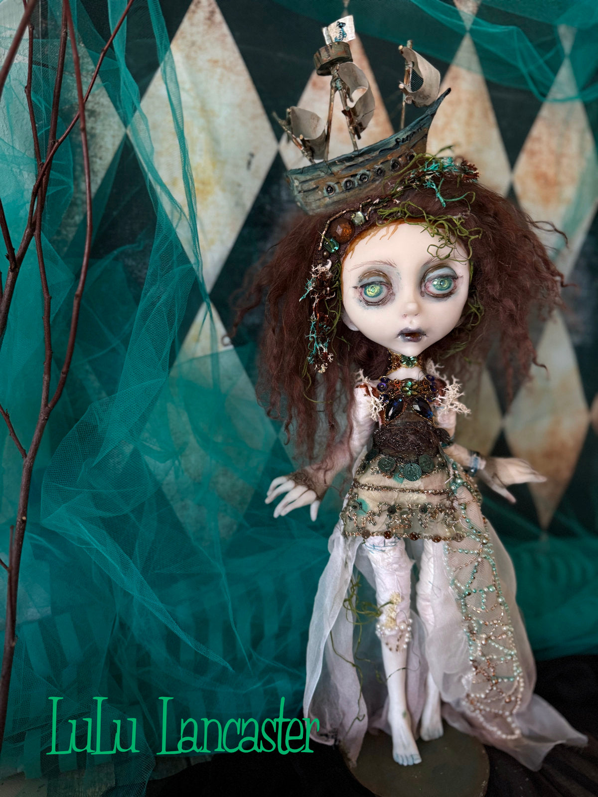 Tumultuous Tides the Siren of the sea ~Original LuLu Lancaster Art Doll
