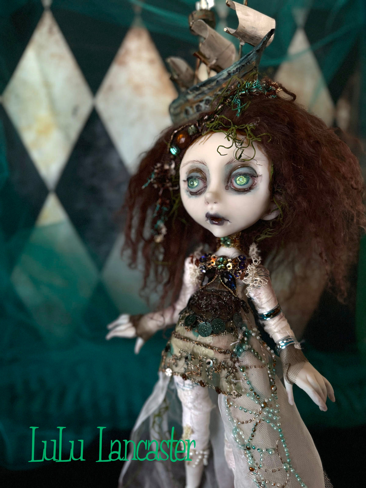Tumultuous Tides the Siren of the sea ~Original LuLu Lancaster Art Doll