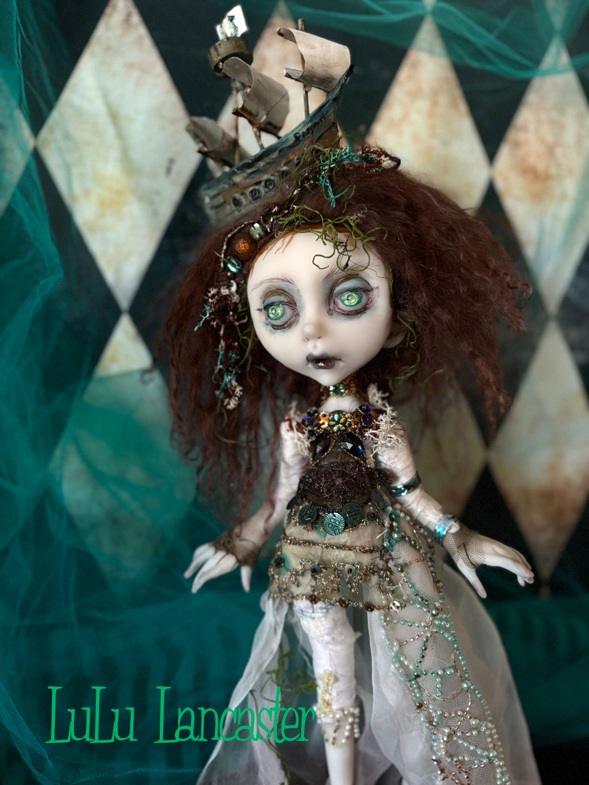 Tumultuous Tides the Siren of the sea ~Original LuLu Lancaster Art Doll