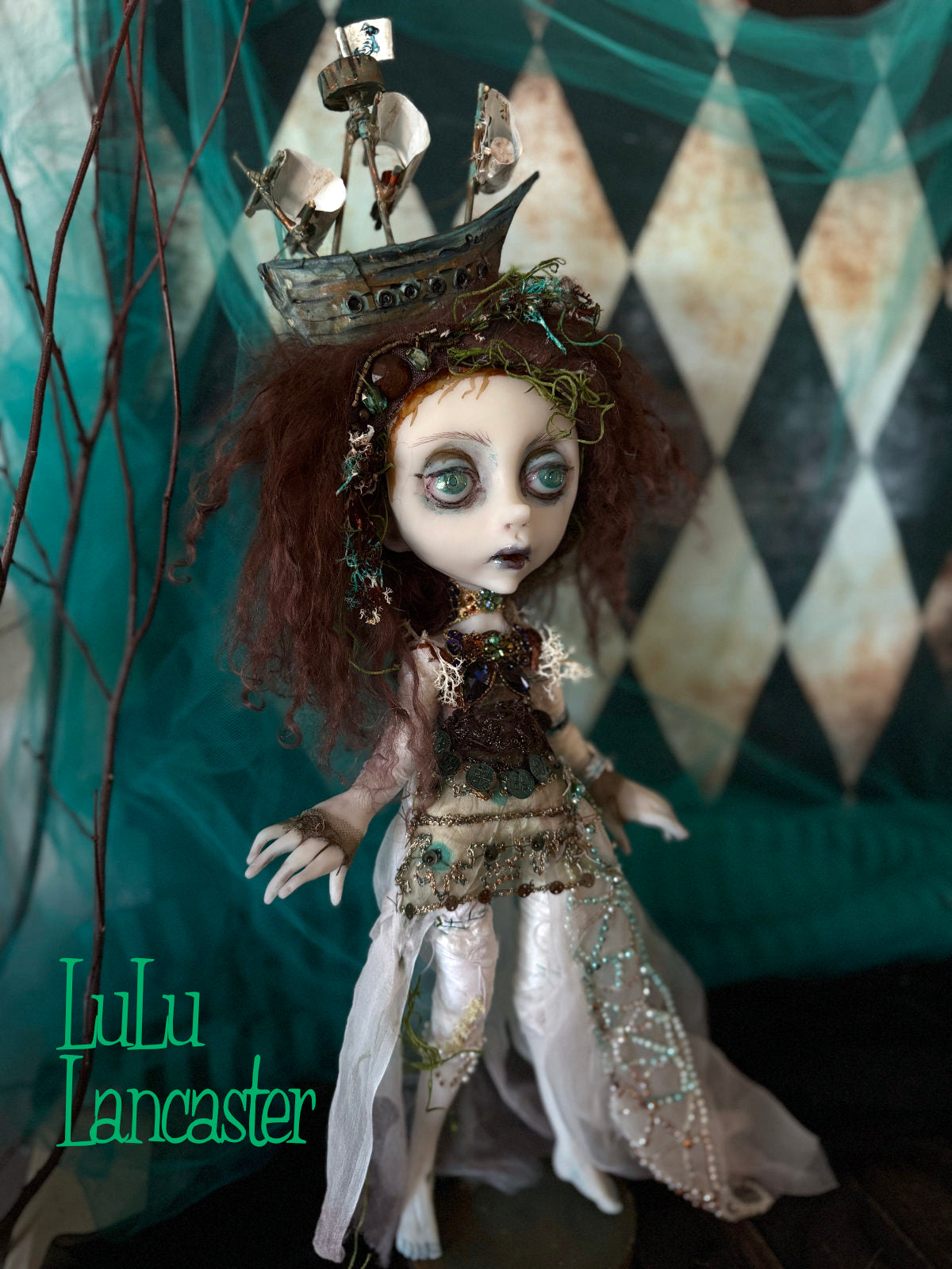 Tumultuous Tides the Siren of the sea ~Original LuLu Lancaster Art Doll