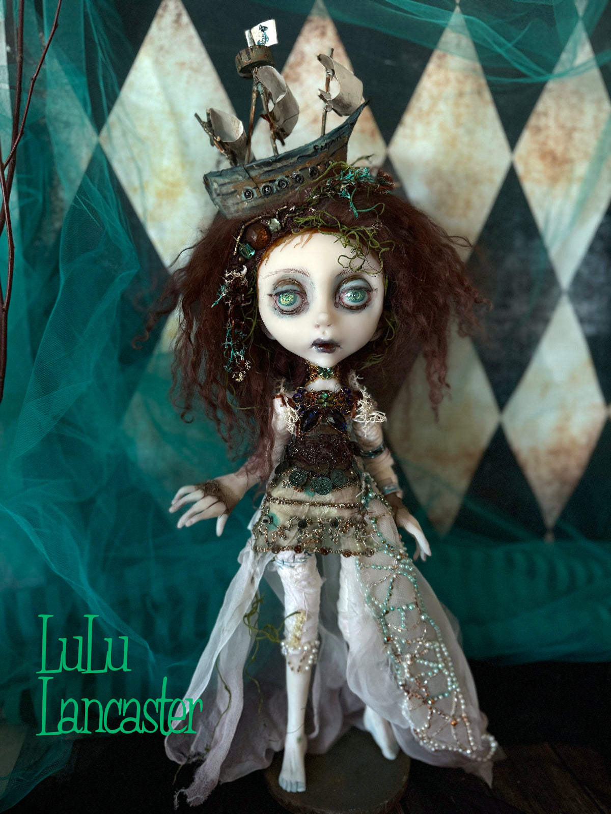 Tumultuous Tides the Siren of the sea ~Original LuLu Lancaster Art Doll