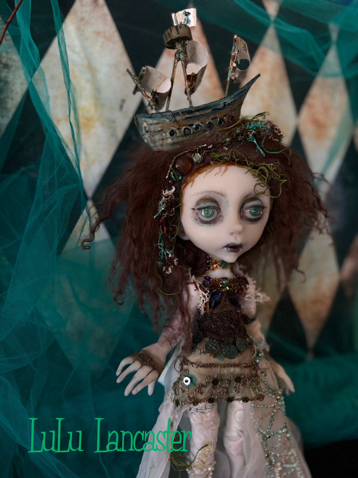 Tumultuous Tides the Siren of the sea ~Original LuLu Lancaster Art Doll