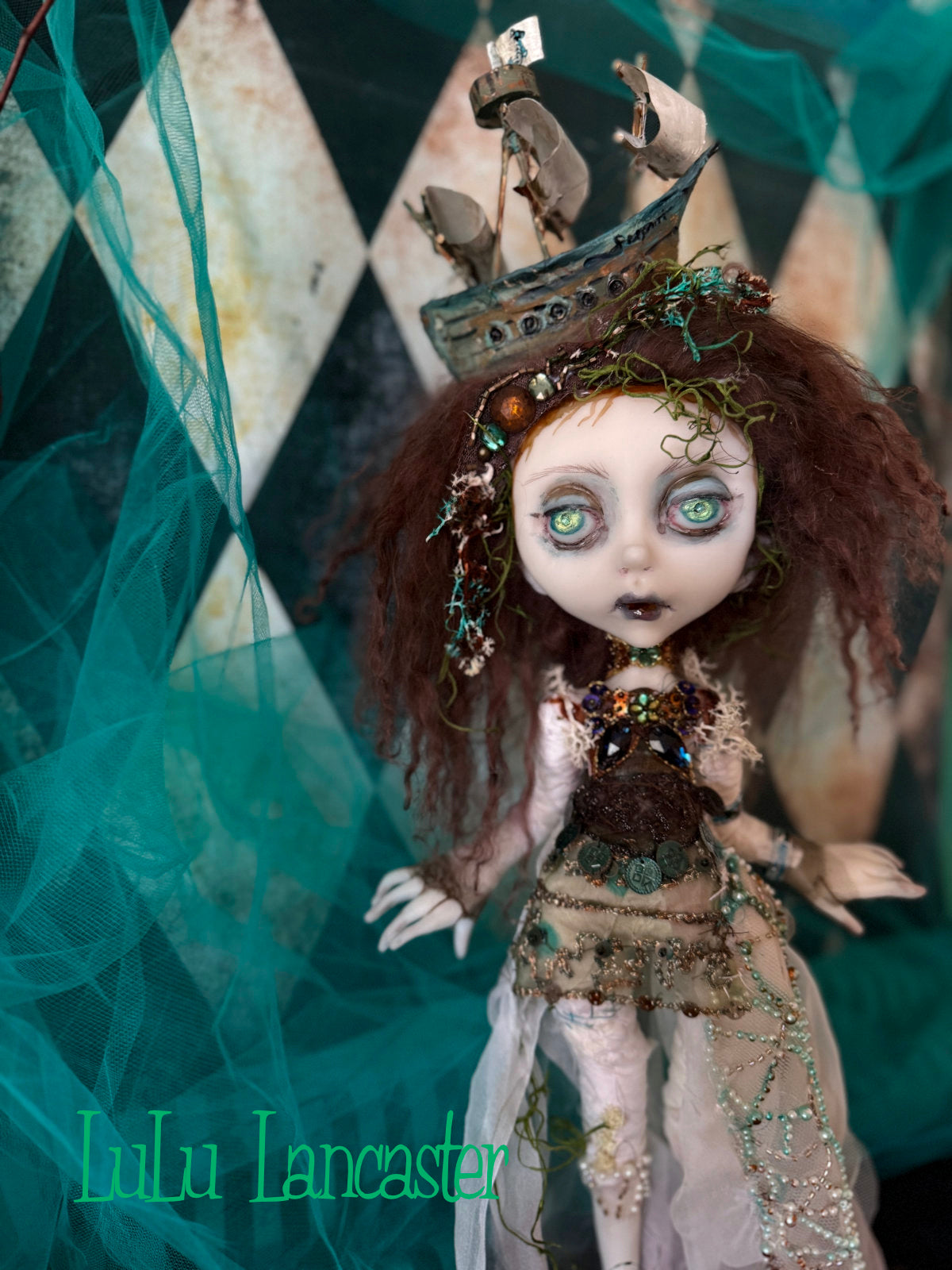 Tumultuous Tides the Siren of the sea ~Original LuLu Lancaster Art Doll