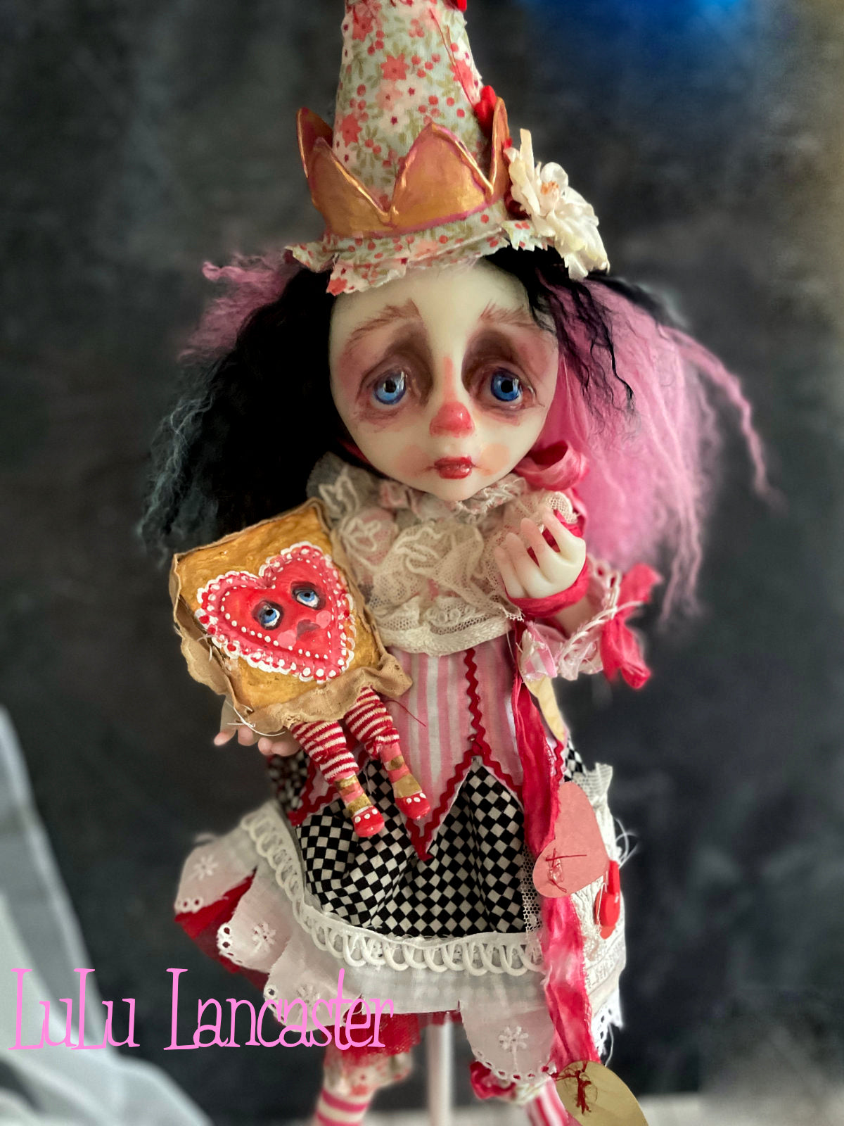 Verity Valentine Poupee sad clown Original LuLu Lancaster Art Doll