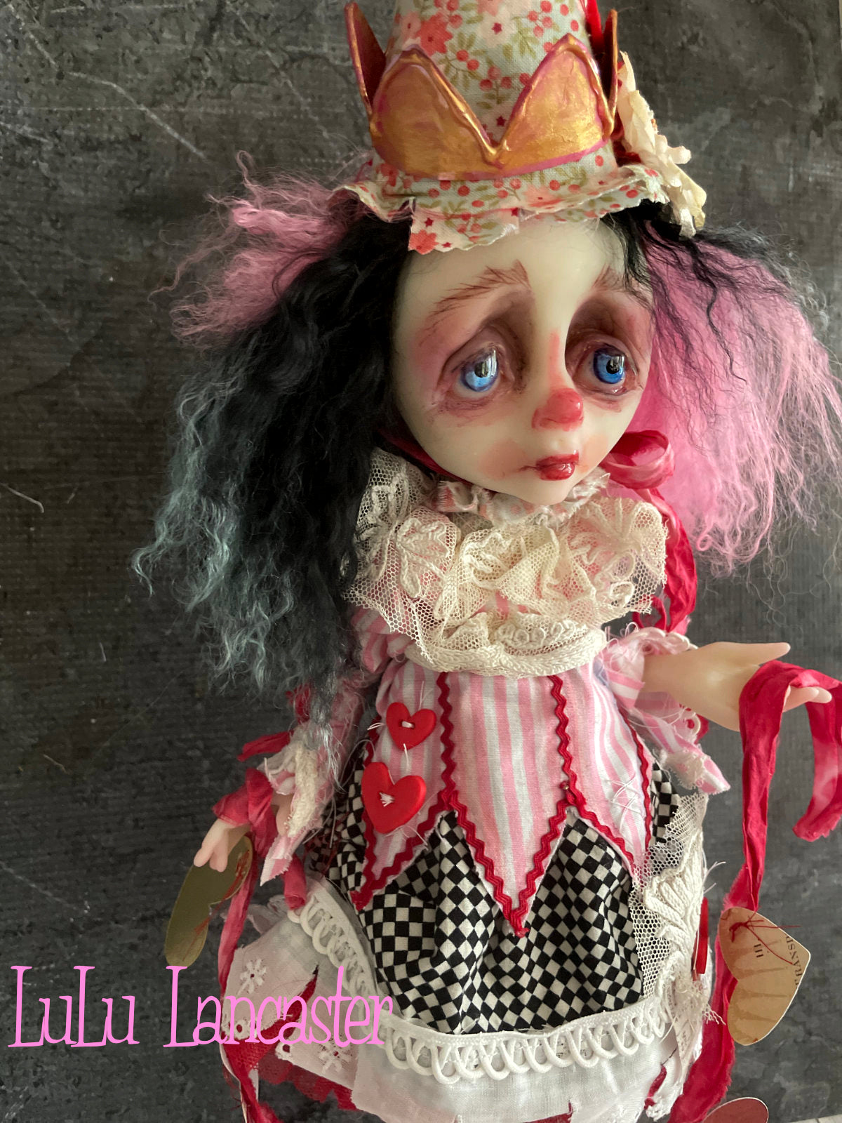 Verity Valentine Poupee sad clown Original LuLu Lancaster Art Doll