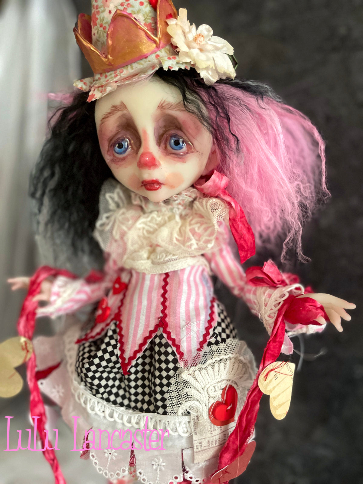Verity Valentine Poupee sad clown Original LuLu Lancaster Art Doll