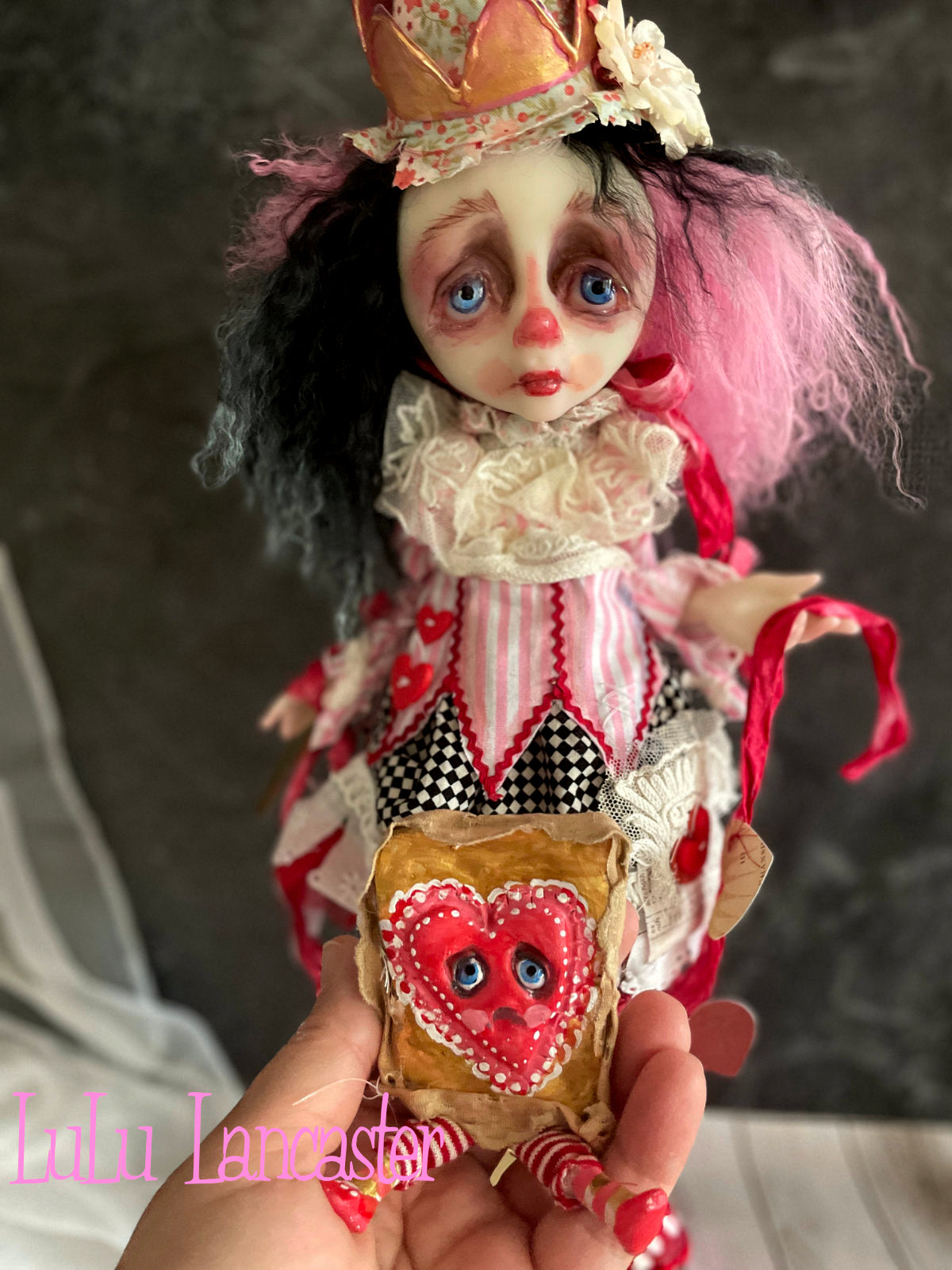 Verity Valentine Poupee sad clown Original LuLu Lancaster Art Doll