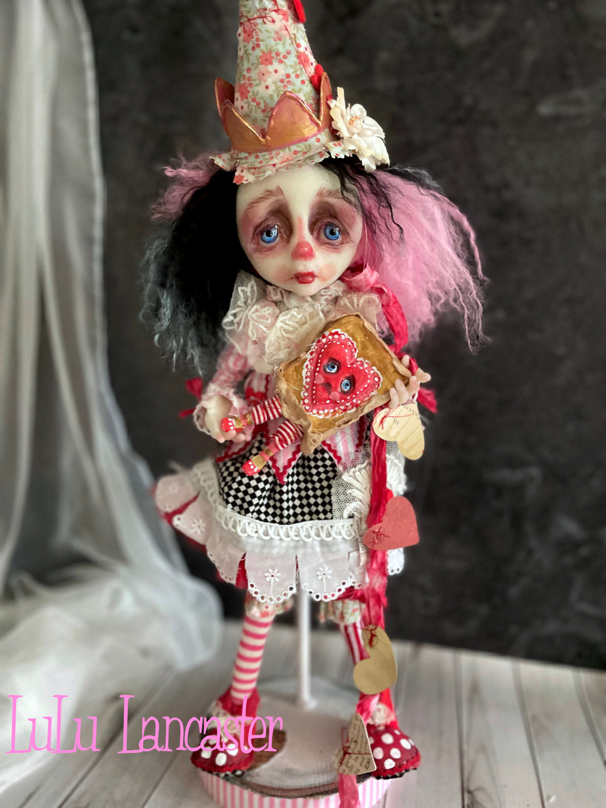 Verity Valentine Poupee sad clown Original LuLu Lancaster Art Doll