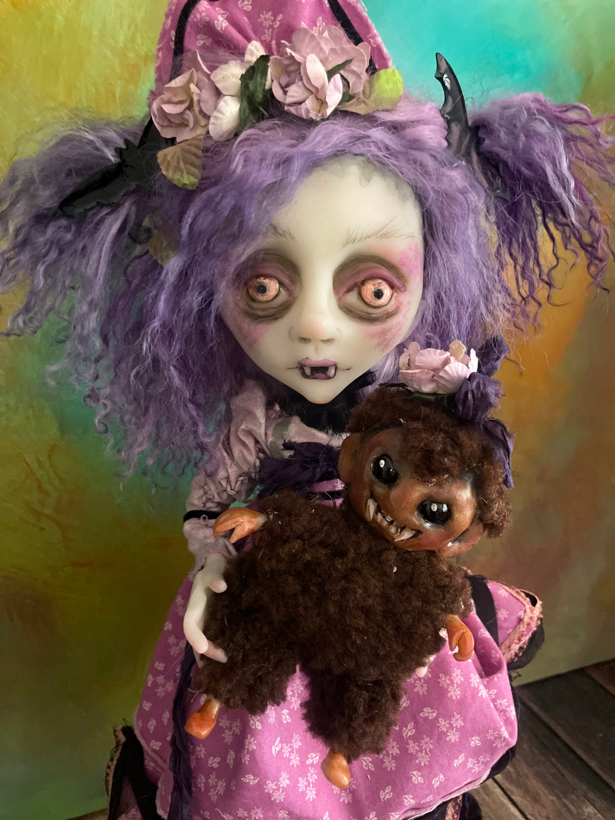 Violet and the Bear Vampire Original LuLu Lancaster Art Doll