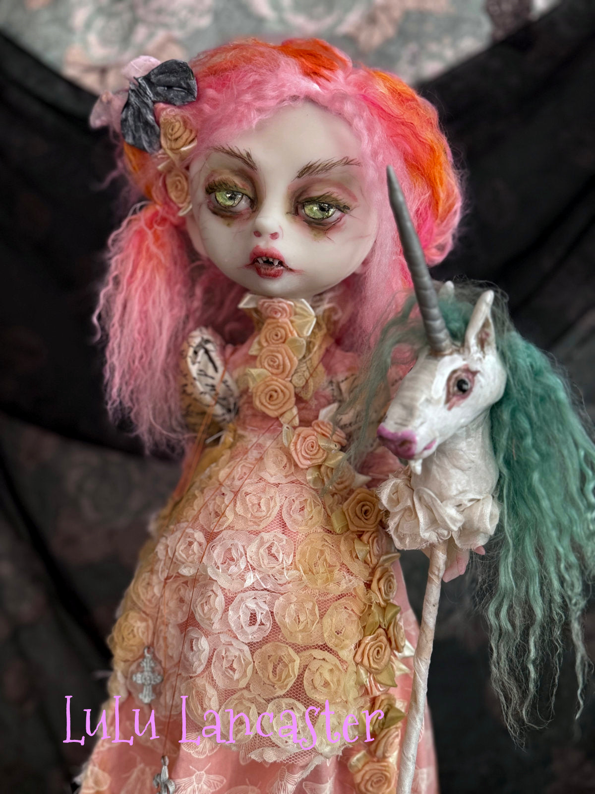 "We Found each other" Vampire Original LuLu Lancaster Art Dolls~Hinge Artist Collective Group Show Resonance