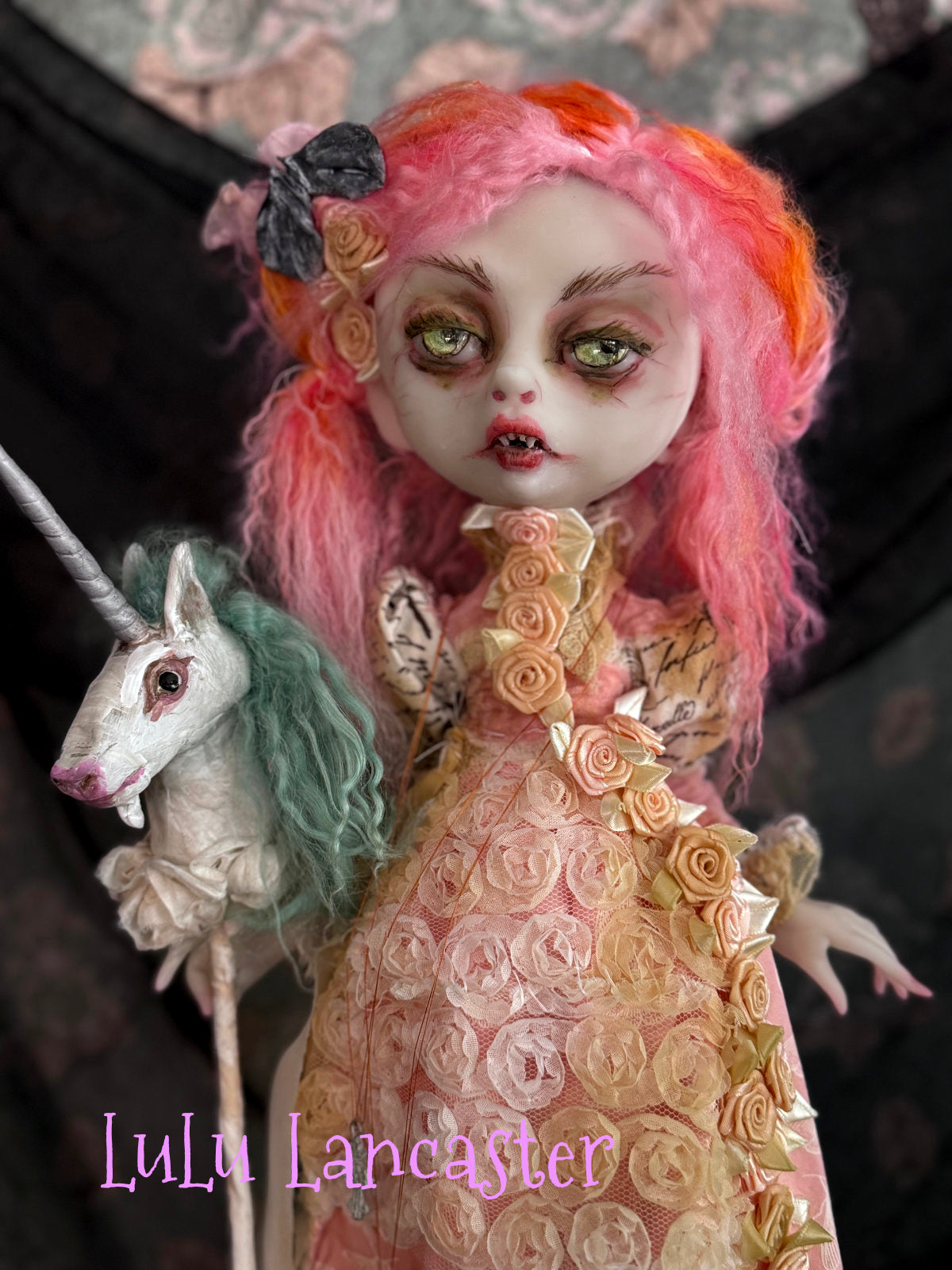"We Found each other" Vampire Original LuLu Lancaster Art Dolls~Hinge Artist Collective Group Show Resonance