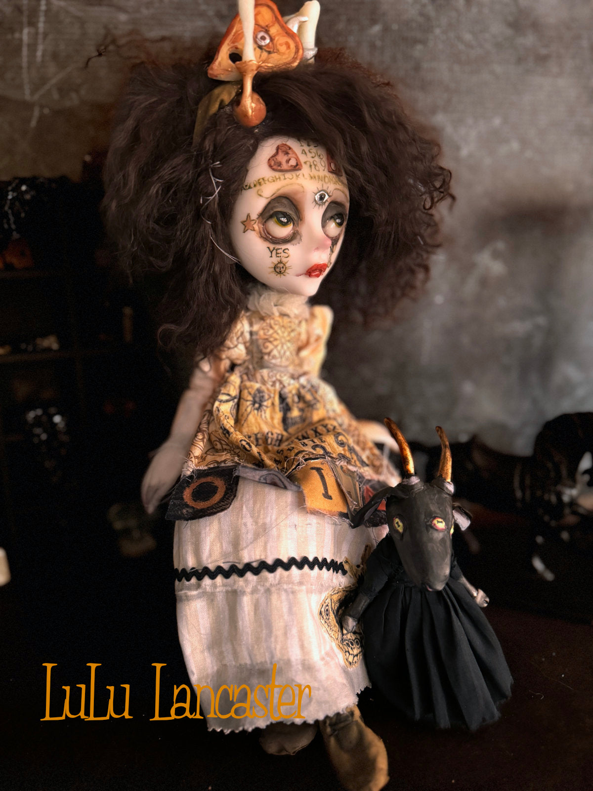 Wilmot ouija witches words~ Original LuLu Lancaster Art Doll