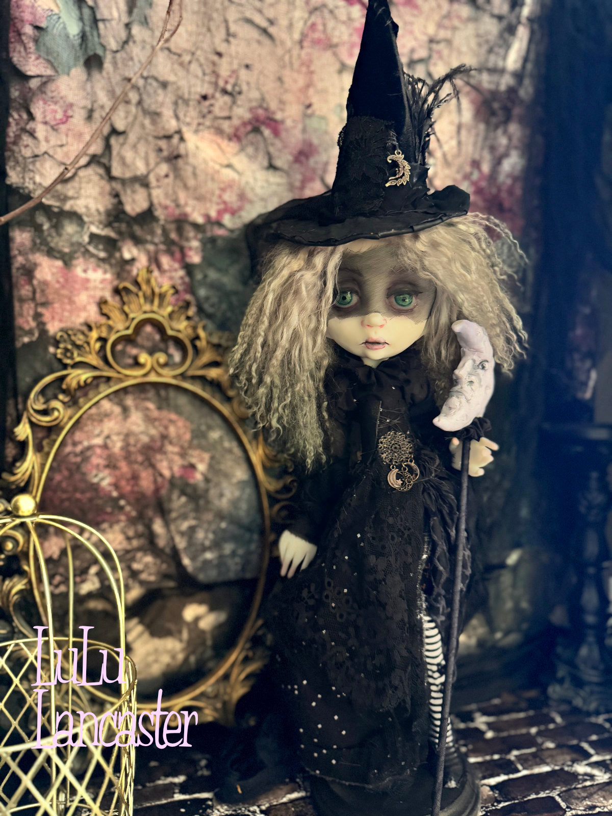 The Moonlit Veil Witch ~Original LuLu Lancaster Art Doll