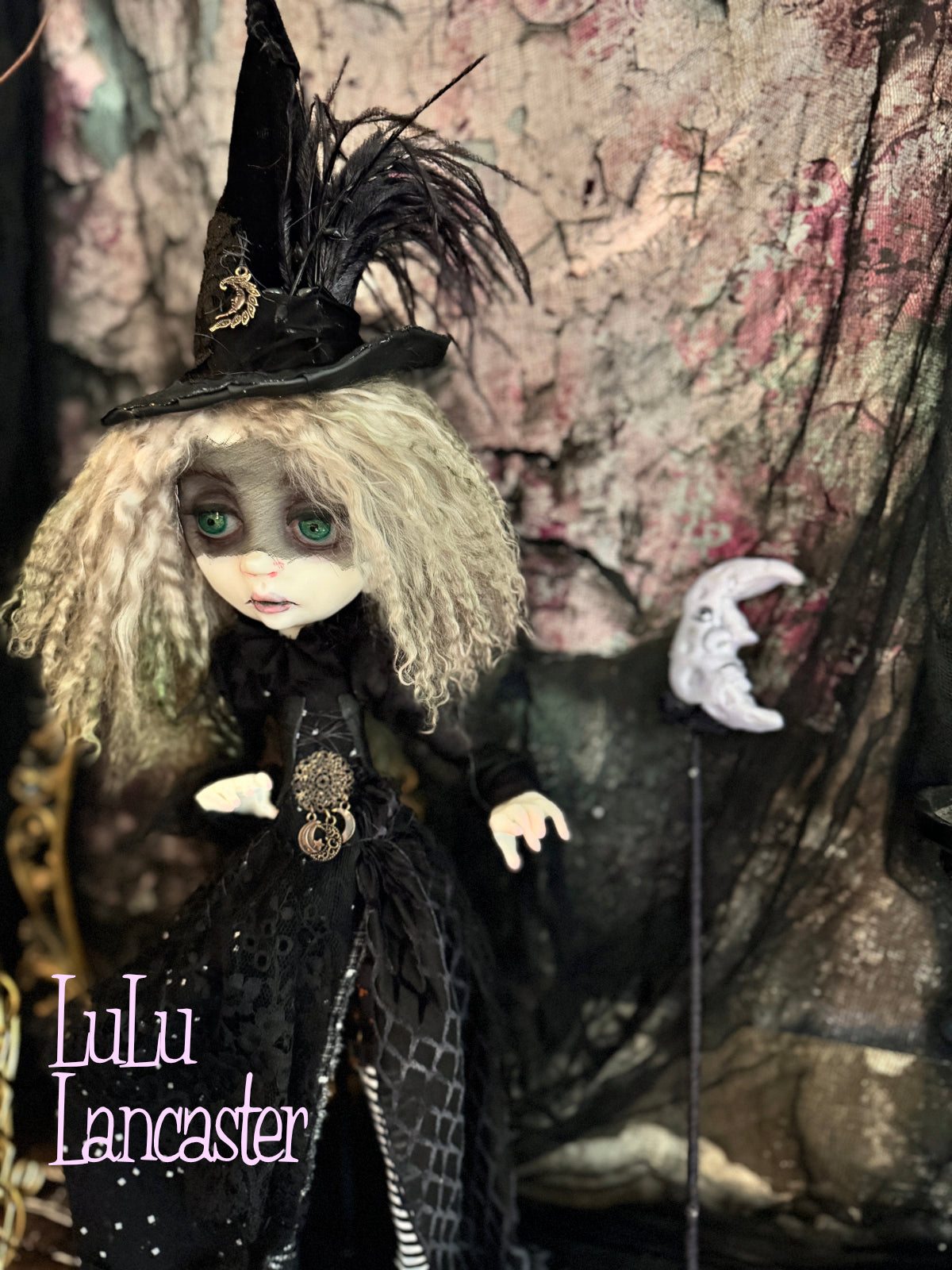 The Moonlit Veil Witch ~Original LuLu Lancaster Art Doll