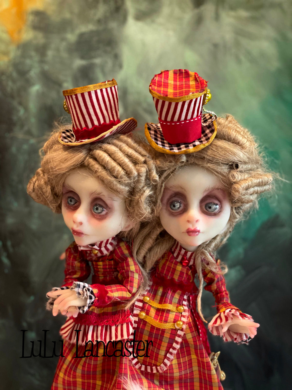 BelleStarre Conjoined Twins Holiday Original LuLu Lancaster Art Dolls