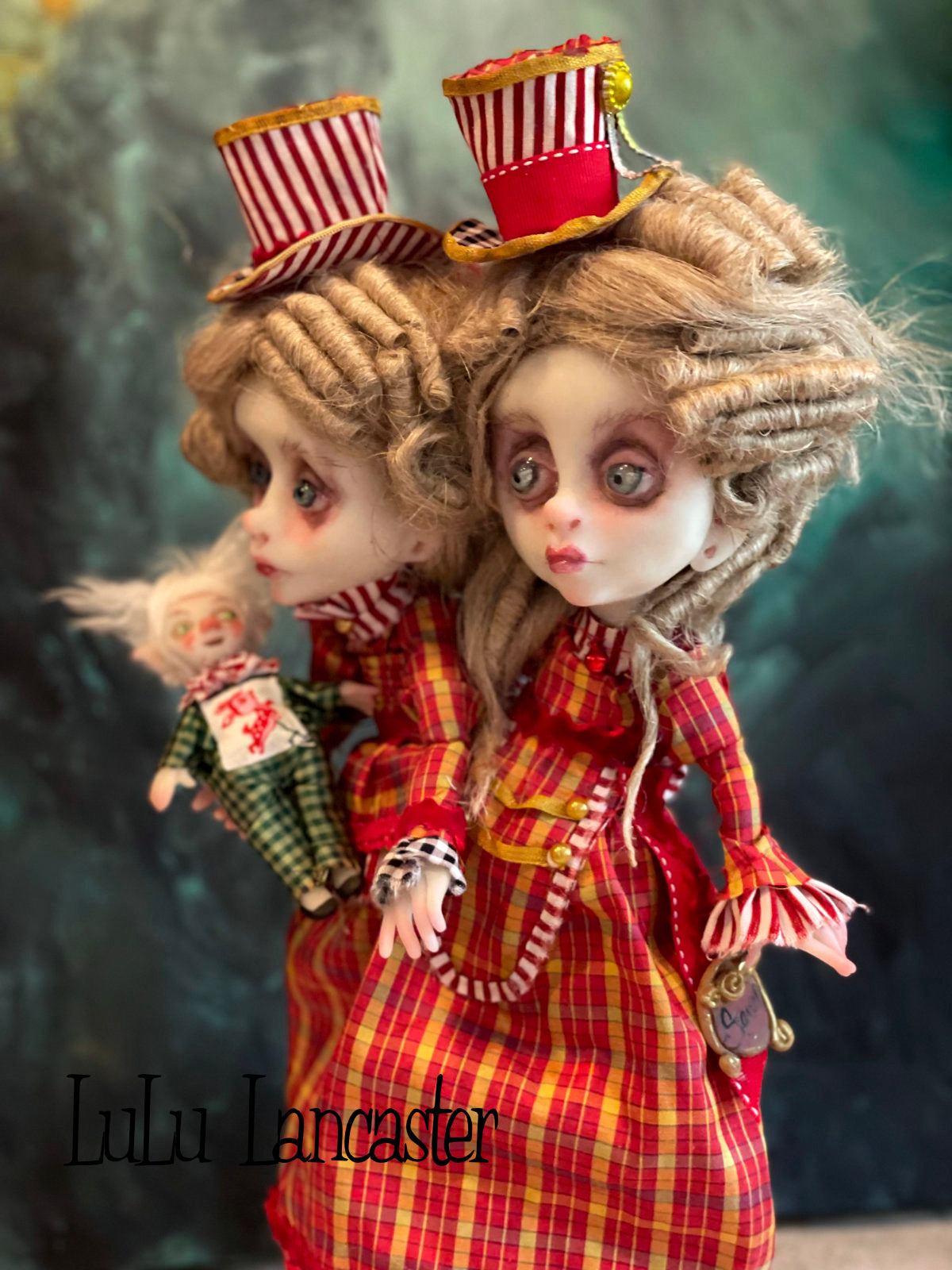 BelleStarre Conjoined Twins Holiday Original LuLu Lancaster Art Dolls