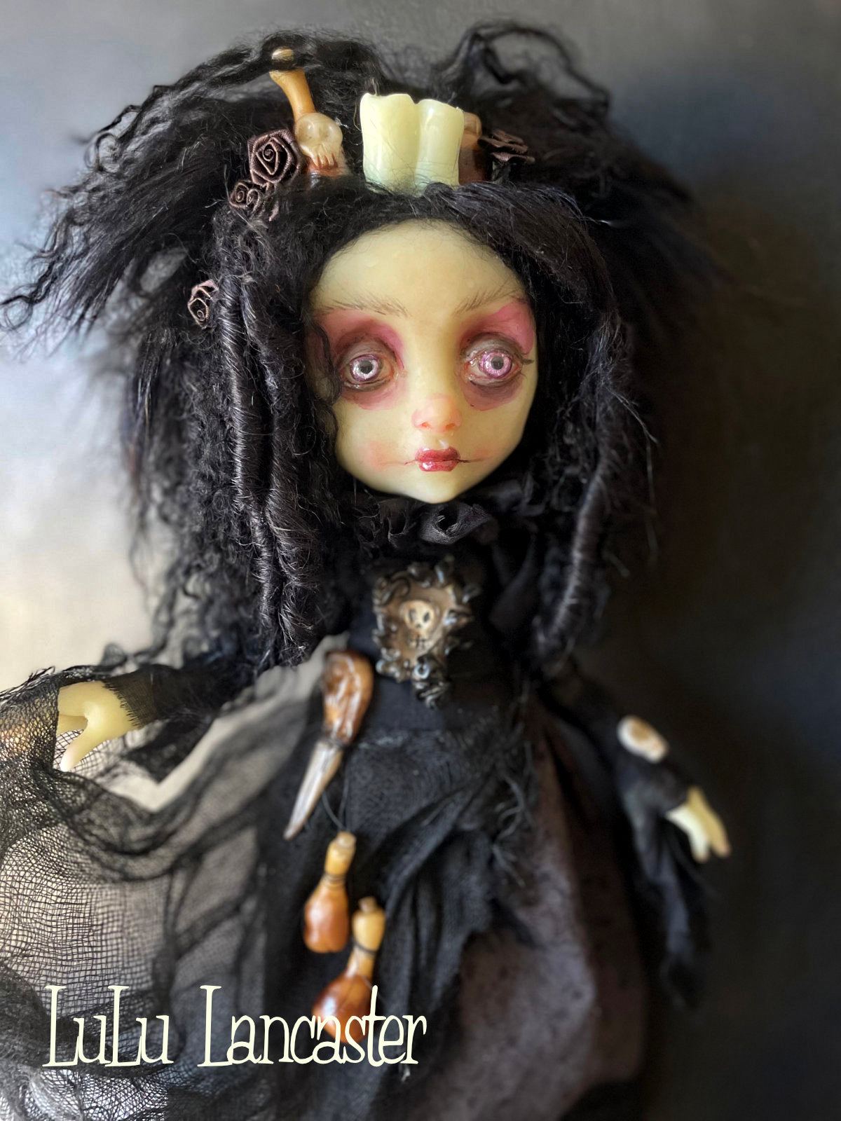 GlowSpire Witch Glow in the dark Original LuLu Lancaster Art Doll