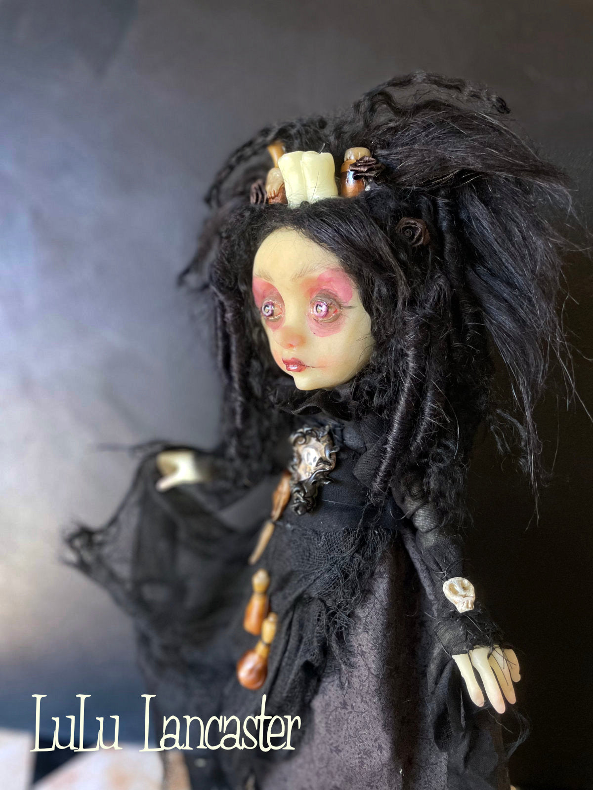 GlowSpire Witch Glow in the dark Original LuLu Lancaster Art Doll